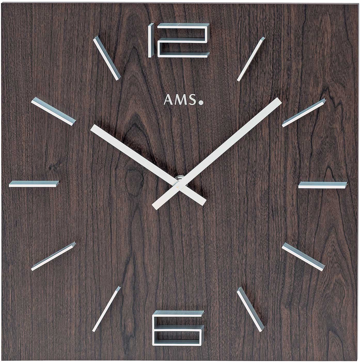 Horloge murale AMS en bois • Design intemporel • Mouvement précis