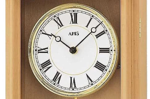 Horloge murale AMS 53x27x10 cm bois • Mouvement à quartz • Mélodie Westminster