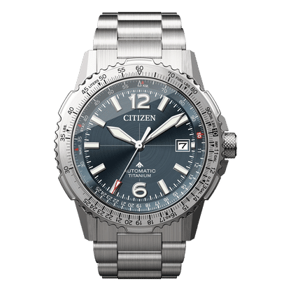 Citizen Promaster Sky Navihawk Herrenarmbanduhr mit blauem Zifferblatt und Titanband