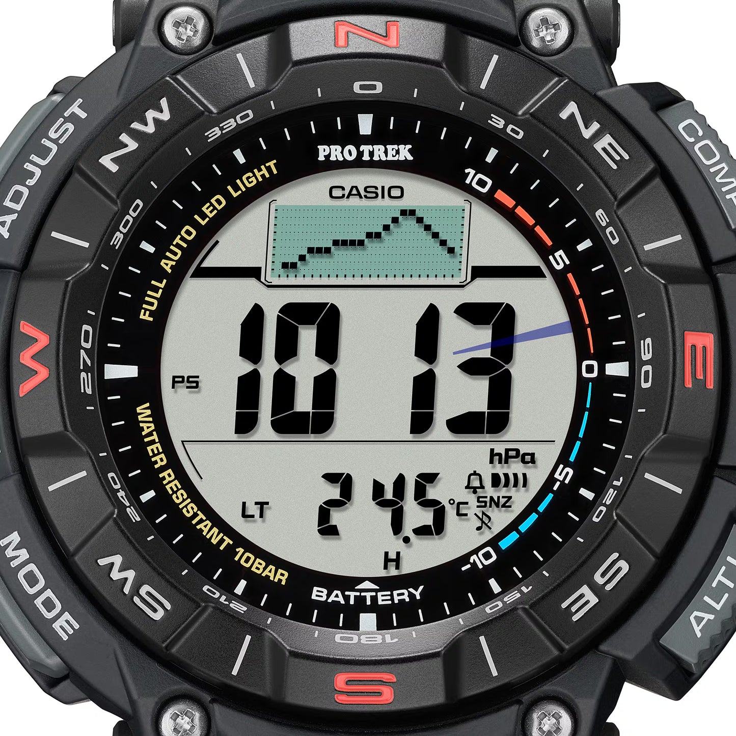 Zegarek męski Casio Pro Trek PRG-340-1ER • Tough Solar • Kompas cyfrowy