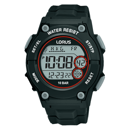Lorus Sports R2329PX9 Herren Armbanduhr Schwarz • Digitale Anzeige • 13 Funktionen