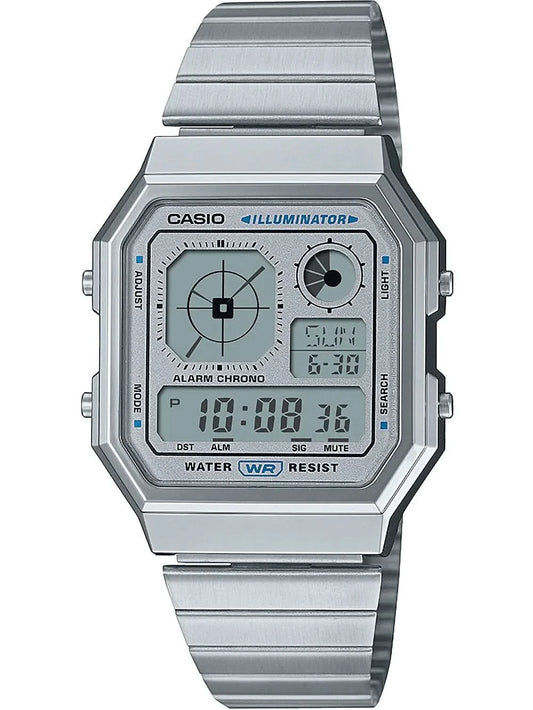 Casio Vintage Edgy A130WE-7AEF Uhr • Kultiges Retro-Design • Smarte Weltzeit-Funktion