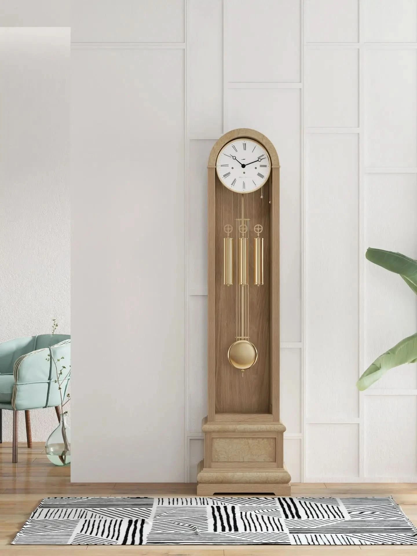 Hermle Grandfather Clock 193x52x32 cm Wood • Westminster Chime • Automatic Night Shut-off