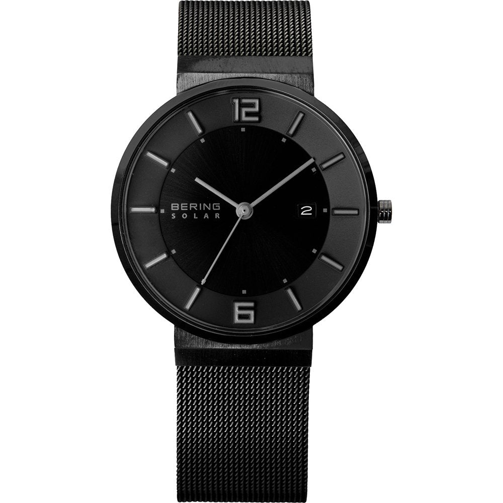 Zegarek męski Bering Classic 14639-123 czarny • szkło szafirowe • bransoleta typu mesh