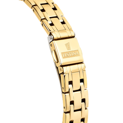 Festina Mademoiselle F20601/2 Women's Watch • Gold Stainless Steel • 5 Bar Water Resistant