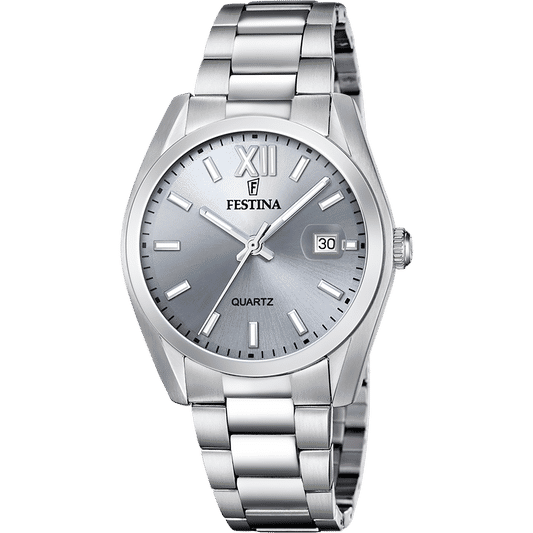 Festina F20707/1 Herrenuhr Classic 38mm • Edelstahlarmband • 5 ATM Wasserschutz