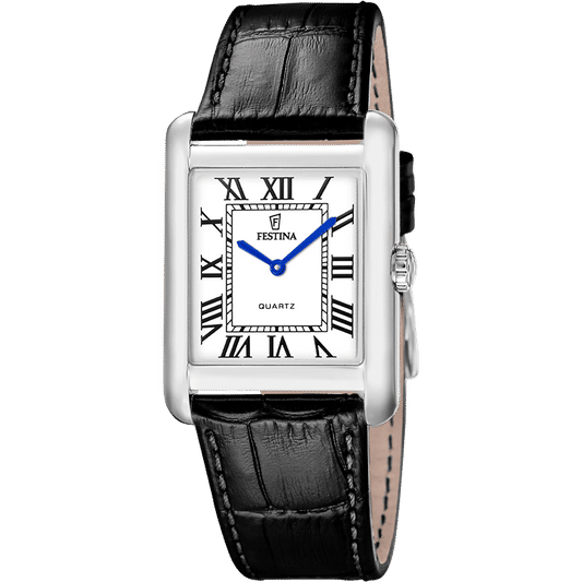 Zegarek męski Festina On The Square F20771/1 czarny • Prostokątna koperta ze stali szlachetnej • Mechanizm kwarcowy MIYOTA