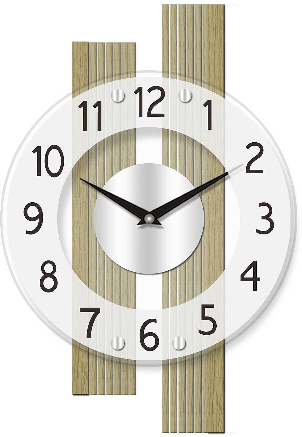 AMS Wall Clock 41x28x5 cm Wood • Radio-Controlled • Modern Design
