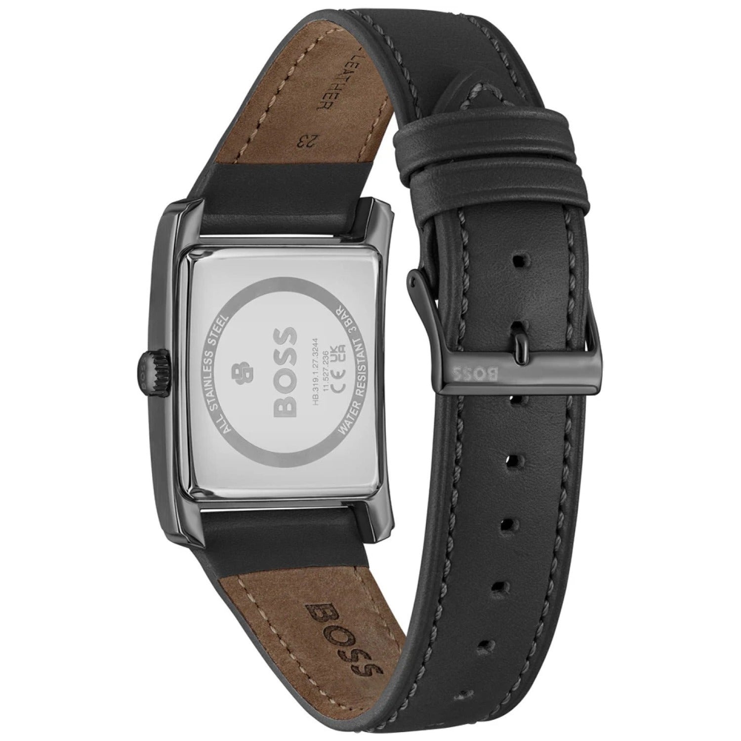 BOSS Principle Dress 1514317 Herrenuhr Olivgrün • Rechteckiges Edelstahlgehäuse • Mineralglas, Bild 4