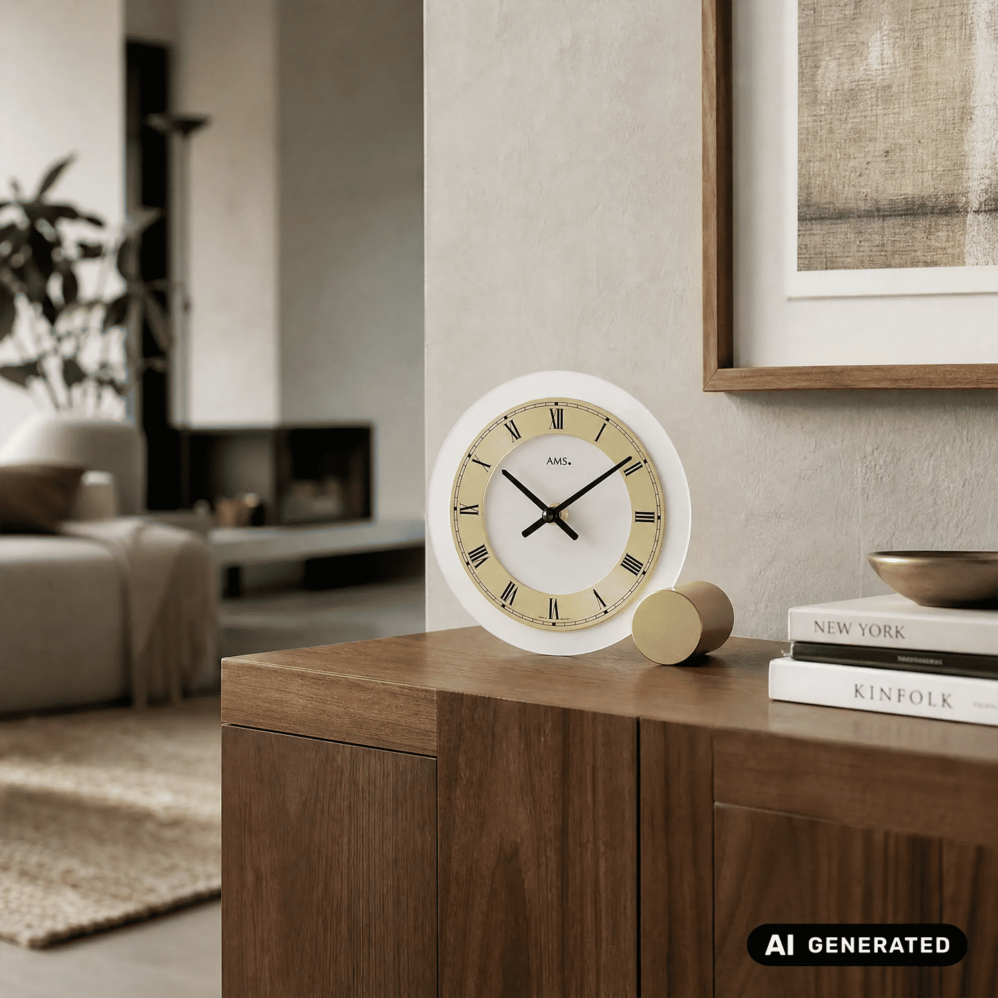 AMS Design T168 Zegar stołowy • Szkło mineralne • Mechanizm kwarcowy