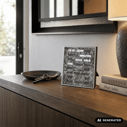AMS Design T1236 Zegar słowny • Wyświetlacz LED • Metalowa obudowa
