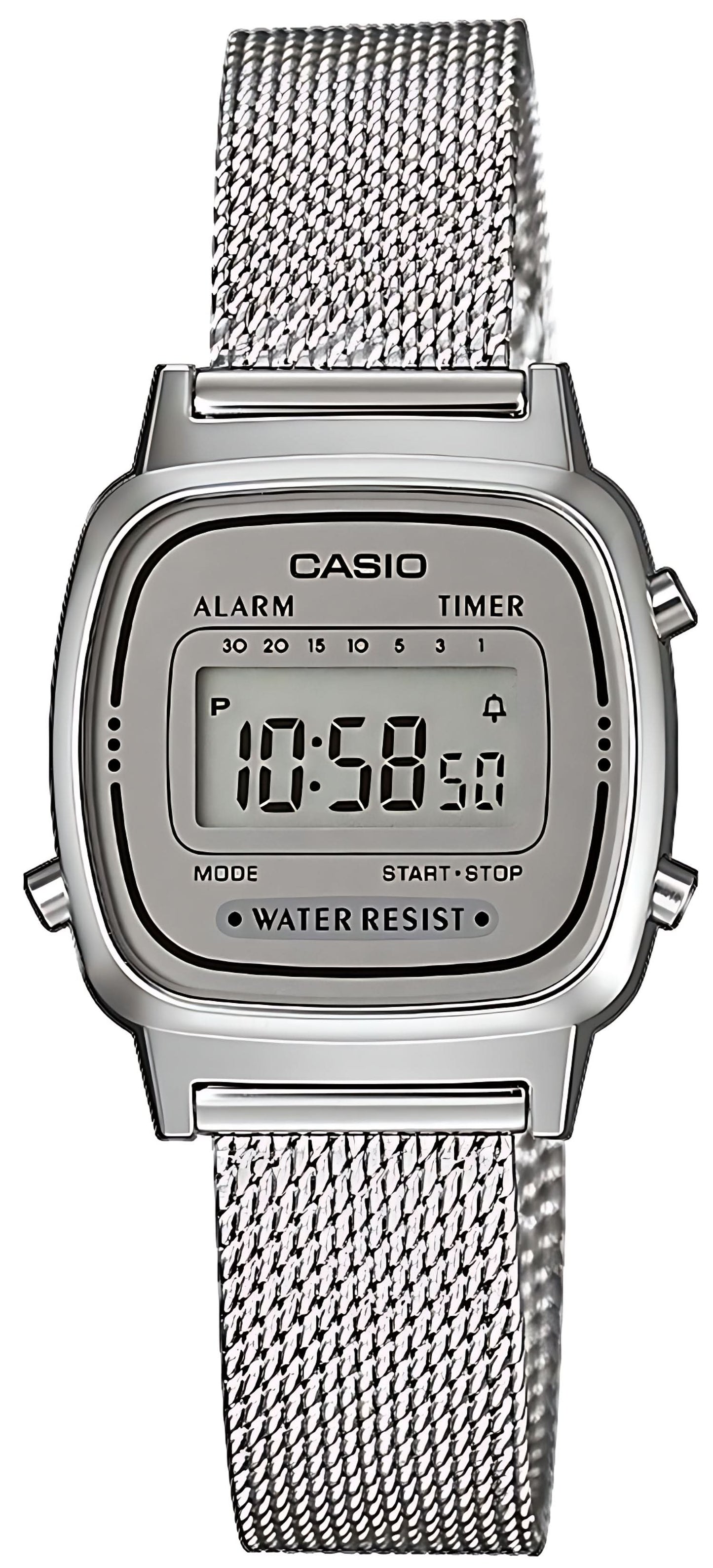 Casio Vintage LA670WEM-7EF Montre pour femme • Quartz • Bracelet milanais