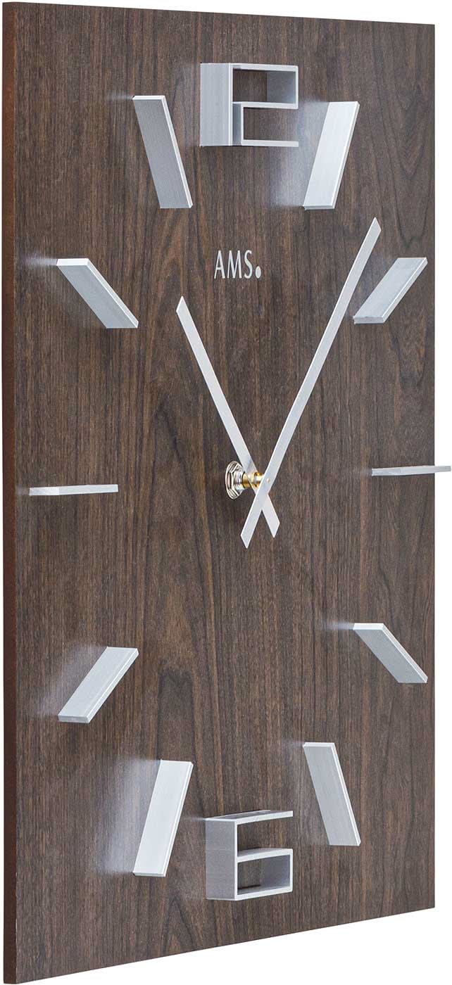 Horloge murale AMS en bois • Design intemporel • Mouvement précis