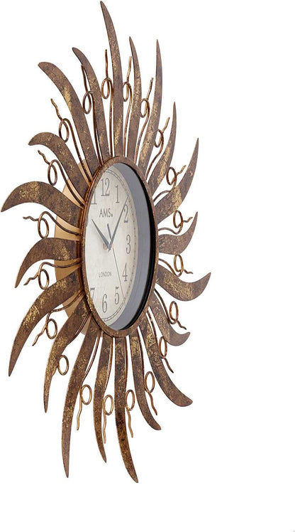 Horloge murale AMS 70 cm Ø métal • Résistant aux intempéries • Chiffres arabes