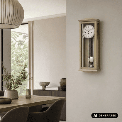 Zegar ścienny AMS Regulator R2745 dąb • mechanizm Westminster • mechanizm 8-dniowy