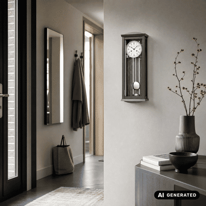 Zegar ścienny AMS Regulator R2747 antracytowy • mechanizm Westminster • chód 8-dniowy