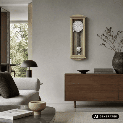Zegar ścienny AMS Regulator R2745 dąb • mechanizm Westminster • mechanizm 8-dniowy