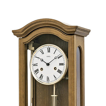 Zegar ścienny AMS Regulator R696/4 dąb • 14-dniowy mechanizm BimBam • obudowa z litego drewna
